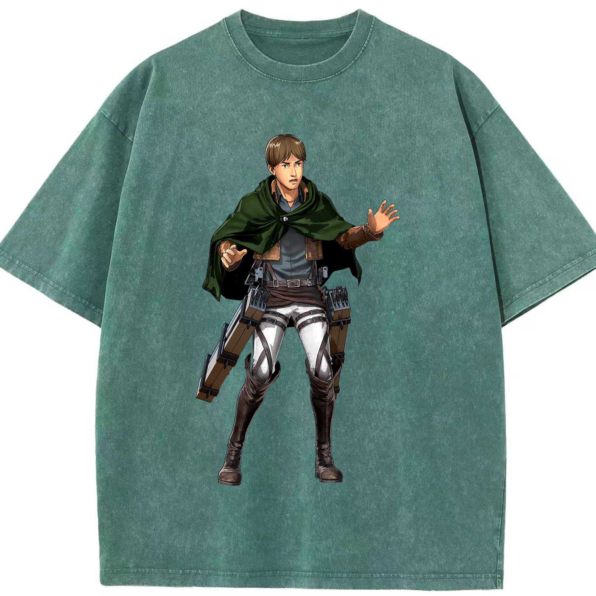 （画像用） 進撃の巨人 Attack on Titan 綿100% ヴィンテージ風 半袖Tシャツ（フロントプリント）